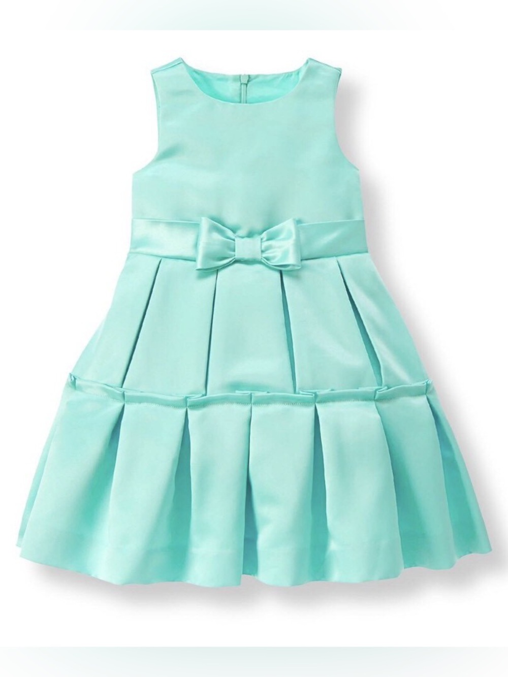 Janie and Jack High Tea Holiday Pleated Satin Dress